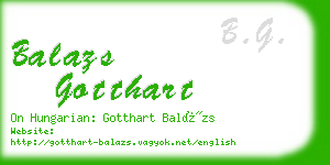 balazs gotthart business card